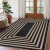 Minimalist Line Border Carpet High-end Feel Rug Living Room Fully Covered Anti Slip Rug Bedroom Kitchen Bathroom Household Mats