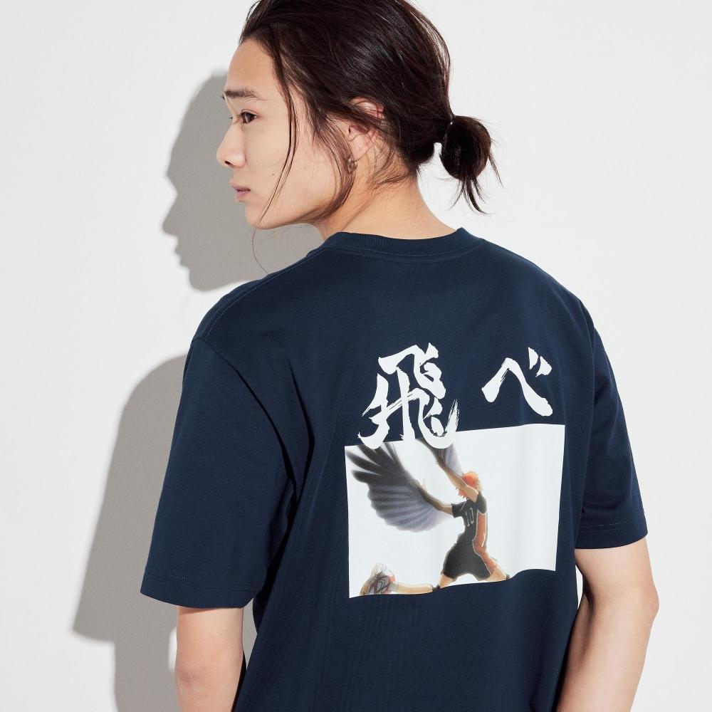 

UNIQLO JAPAN Haikyu UT стандартный крой с короткими рукавами