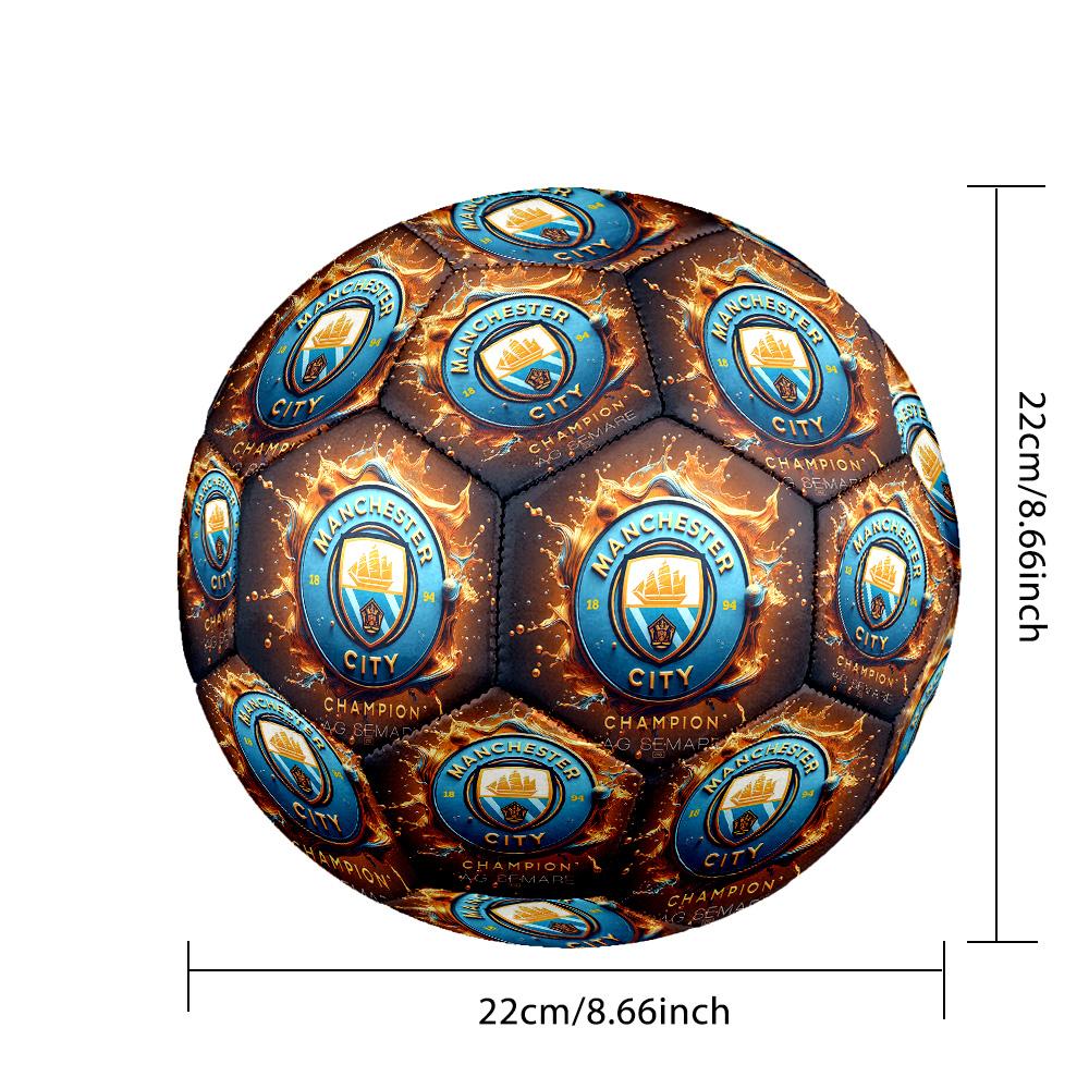 1pc CityIndoor Soccer Ball Colorful All Ages Machine Stitched PVC Competition Ready Durable High-Bounce HE3