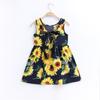 Sommar tjejklänning Mode ärmlös rygglös barnklänningar Småbarnstjej Födelsedagsfest Prinsessklänning Bomull Barnkläder