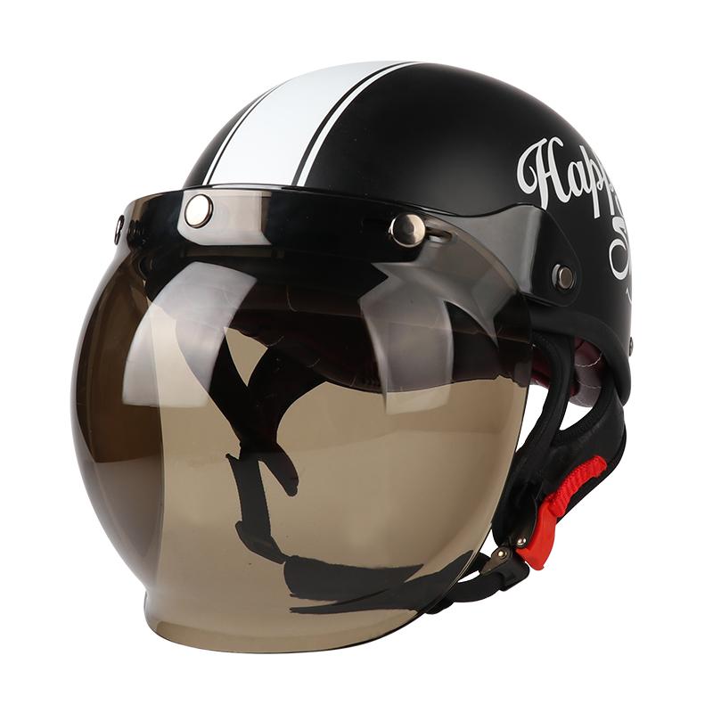 Motorcycle Helmet Bike Unisex Cycling Safety Protector Half Face Type Retro Vintage Ultralight Motorbike Helmet