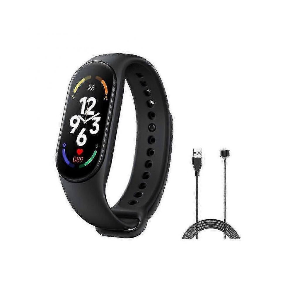 (schwarz) Mi Band 7 Smart-Armbanduhr Fitness-Tracker Sport Smartband Blutdruckmessgerät Armband Smart Band Verbesserte Version(FPL16) red