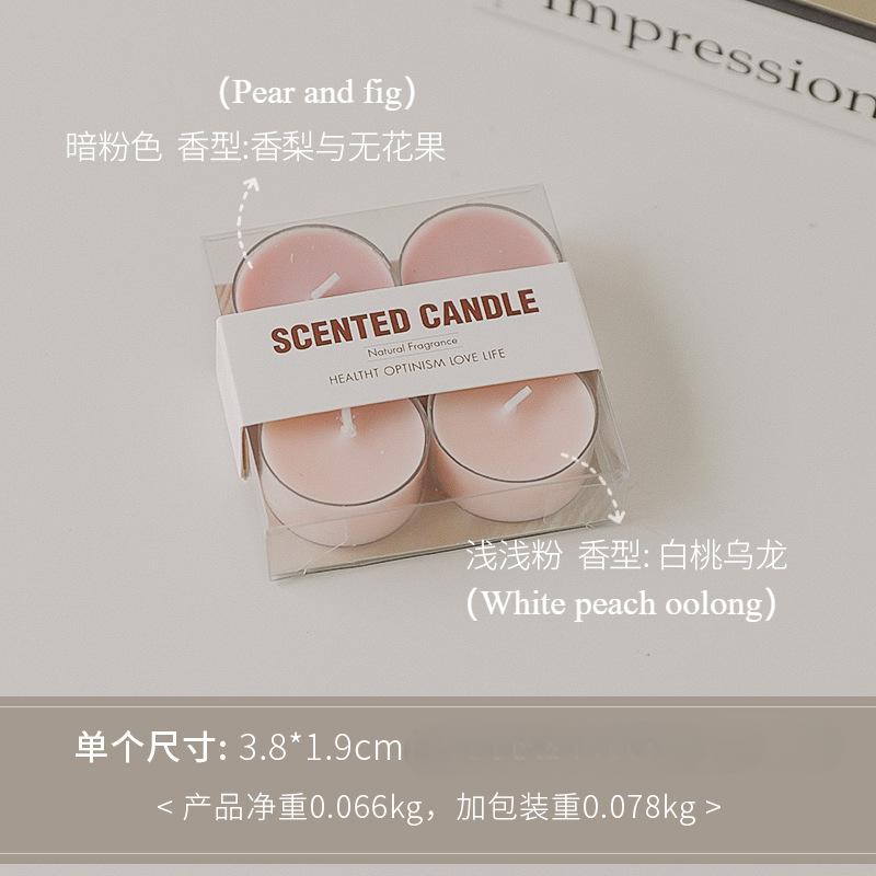 

4Pcs/box INS Morandi Color Advanced Scented Candle Girls Bedroom Atmosphere Decoration Aromatherapy Candles Wedding Party Favor