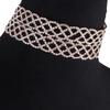 European And American Popular Jewelry, Hollow Full Diamond Multi-Layer Neck Chain, Fashionable Versatile Shiny Rhinestone Collarbone Chain Necklace