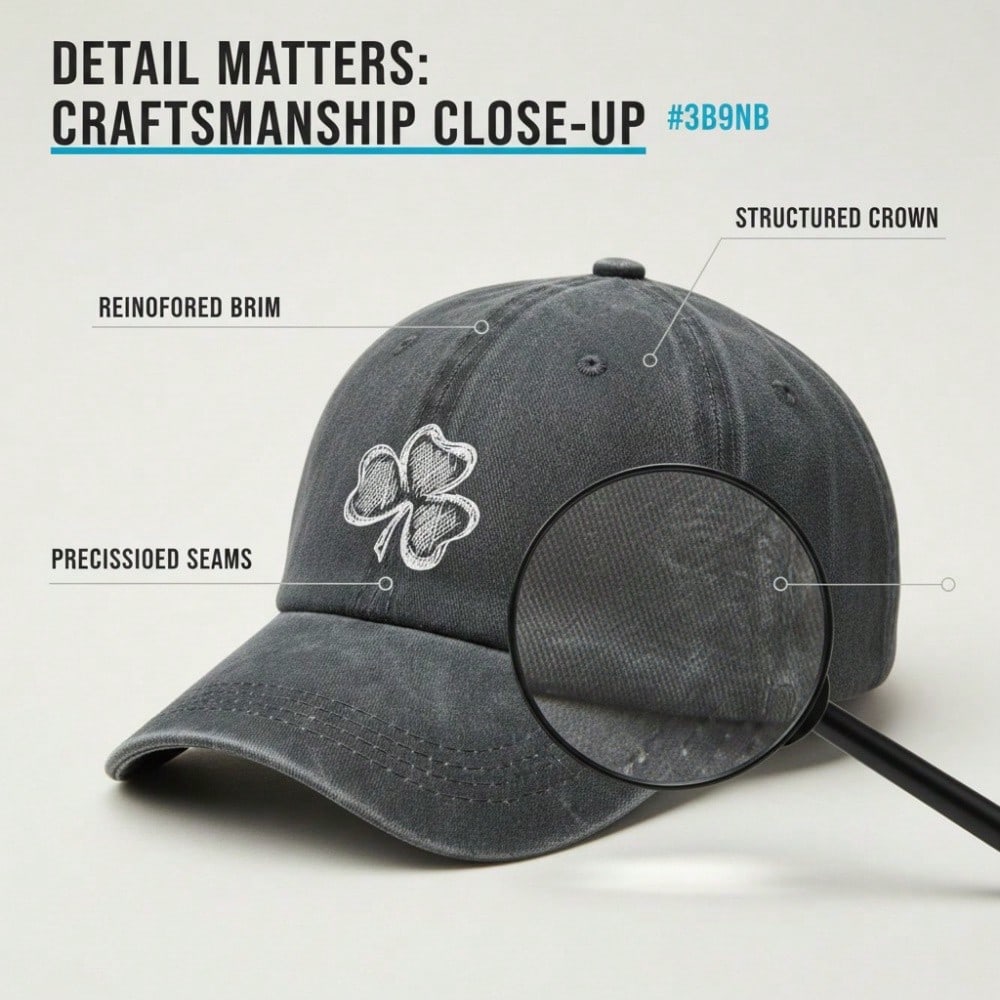 [Clover Baseball Cap] St Patricks Day Print Polyester Adjustable Breathable Casual Outdoor Sports Dad Hat For Men Women