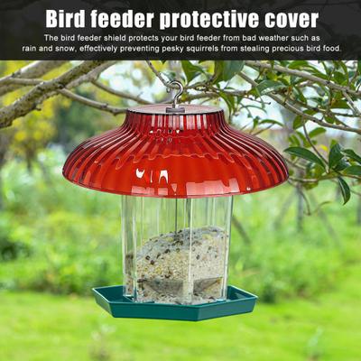 Plastic Protective Dome Cover for Hanging Birds Feeder Weatherproof Hummingbird Feeder Rain Guard Squirrel Baffle for Outside
