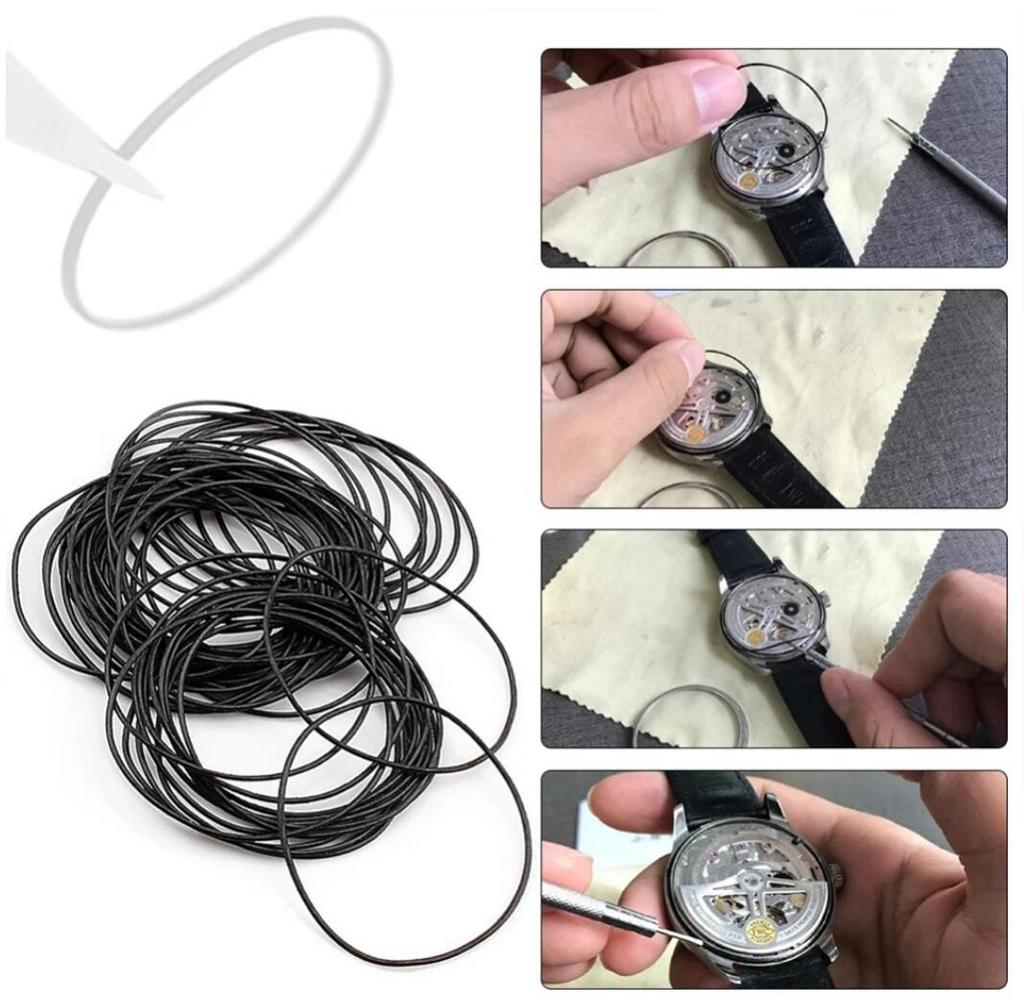 Watch Back Case Rubber Waterproof O-Ring Gasket Repair Tools for Watchmaker Thickness 0.5Mm/0.6Mm High End Boxed