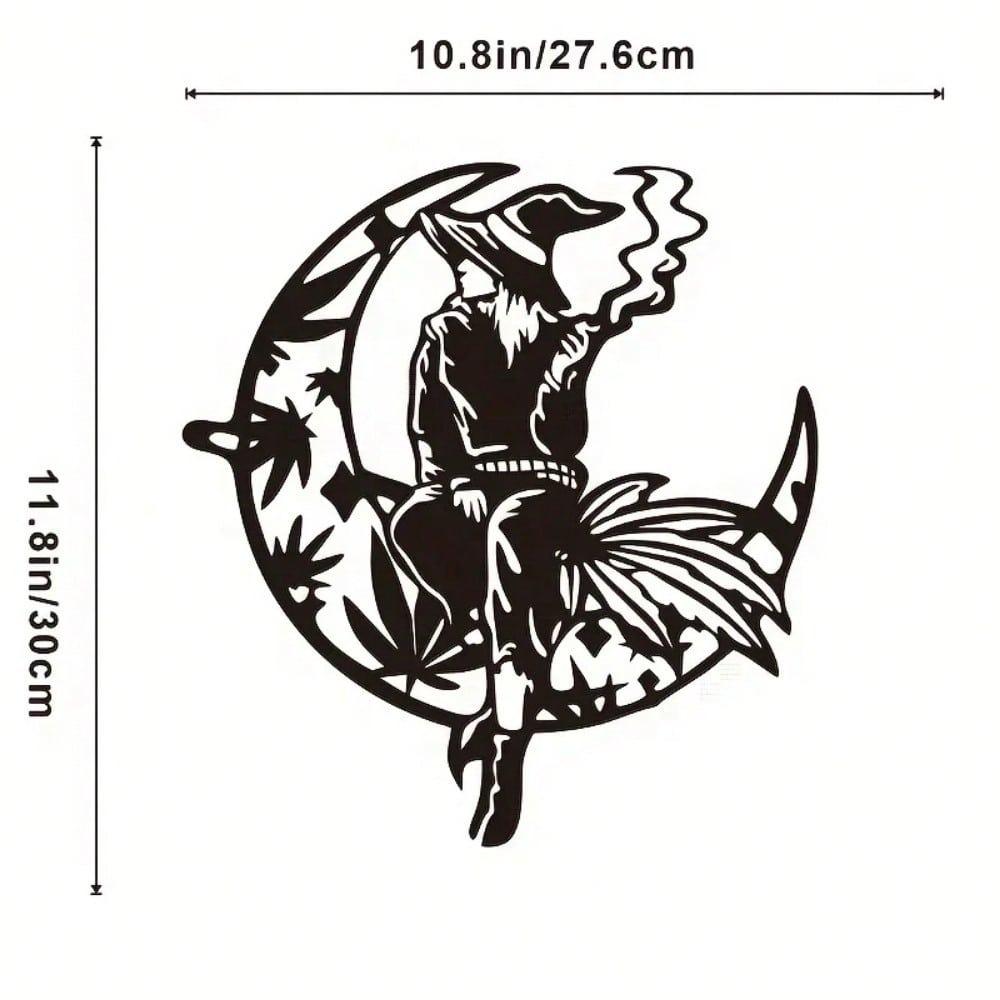 Черное Железное Лунное Настенное Искусство Украшение для Хэллоуина, Подвесное Украшение для Вечеринки на Крыльцо, Декор для Дома в Гостиную, Кухню TY3490-01