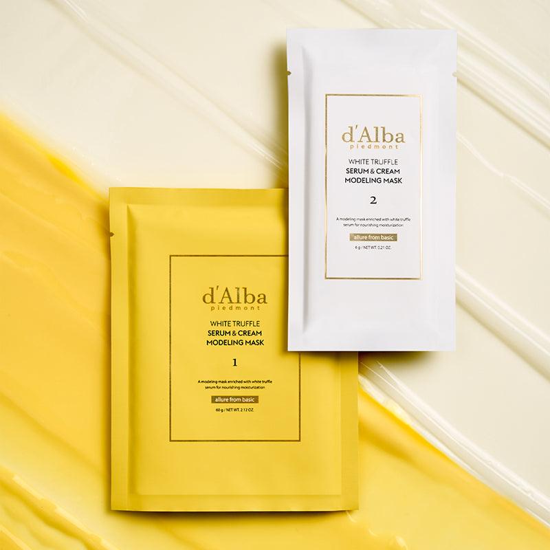 [d'Alba] White Truffle Serum & Cream Modeling Pack [Nutritive/Hydrating] 66g*4EA
