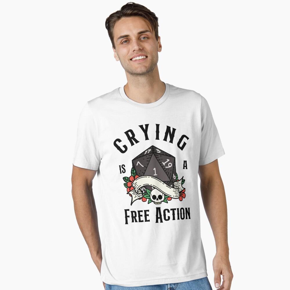 DND RPG Funny Critical Failure Casual TShirt Mens and Womens Luxury Brand Top M