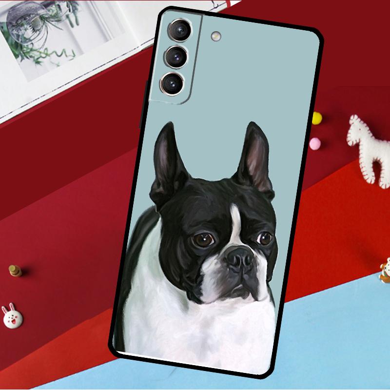Boston Terrier Dog Funda For Samsung Galaxy S25 S23 S22 S20 S24 Ultra S9 S10 Plus S21 FE S25 FE Phone Case