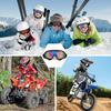 Motorcycle Goggles 2 Pack, Dirt Bike ATV Goggles Motocross Riding Racing Eyewear Off-Road MX Bike & Ski Goggles UV400 Anti-Fog Impact-Resistant