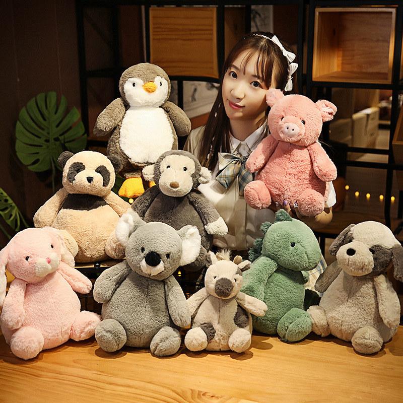 Cute Little Animal Dinosaur Rabbit Koala Doll Plush Toy Panda Penguin Doll Children Soothing Rag Doll