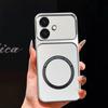 Upgraded Big Lens Protection Case for Samsung Galaxy S26 Egde Luxury Leather Casing with Magnetic Ring