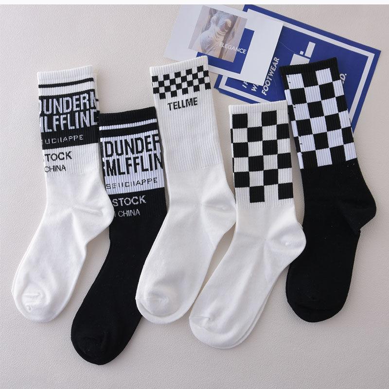 EU Style Women Cute Skater Socks Women Set Men Funny Socks Hip Hop Cotton Long Crew White Socks For US Style Fashion Socks