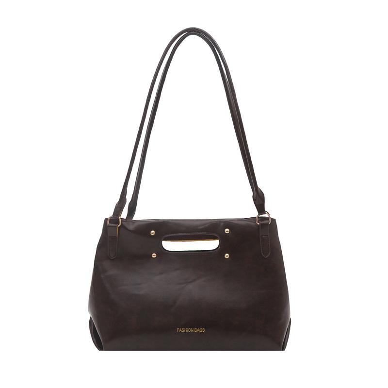 

Retro oily leather large-capacity bag women s new versatile commuter portable shoulder bag fashionable underarm bag