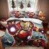 Iron Man Captain America Duvet Cover Pillowcase,BoyGirl Bedroom Decoration Bedding Set Children-Gift Single Double Large Size