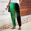 Women Starry Sky Printing Pants Lace Up Elastic Waist Loose  Trousers Casual Long Pants Trousers with Pockets