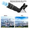 Professional Mobile Phone Camera Lens Wide Angle 12x Monocular Telescope Clip for Concert