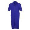 PLEATS PLEASE PP81-JH186 18AW Blue Half Zip Dress dress 3 purpleUsed