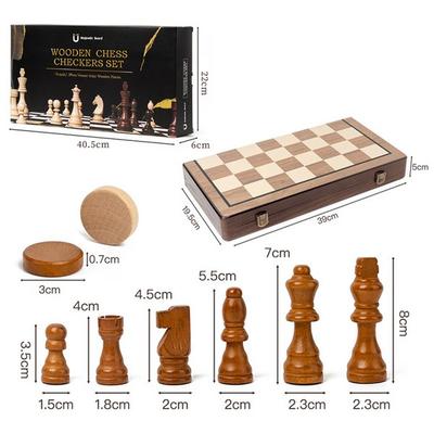 Lara Workshop High-quality Wood Large Foldable Magnetic Chessboard Checker Chess Set 39 X 39, Korea Representative Board Game