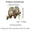 Owl Flower Branch Wall Stickers Living Room Glass Window Home Decorration Mural Bedroom Decor Self Adhesive Animal Decals