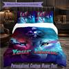 Personalized 3Pcs Bedding SetKontra K Custom Text Duvet Cover Pillowcase Set Bedroom Gift
