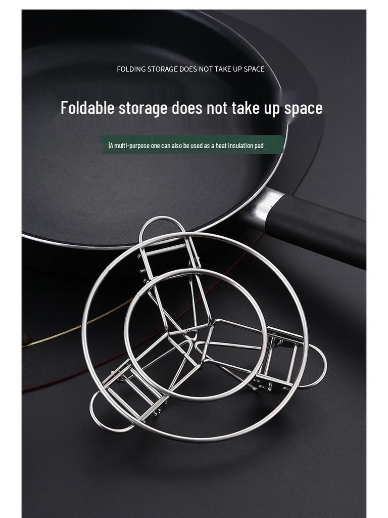 Multifunctional High-Foot 304 Stainless Steel Folding Steaming Rack