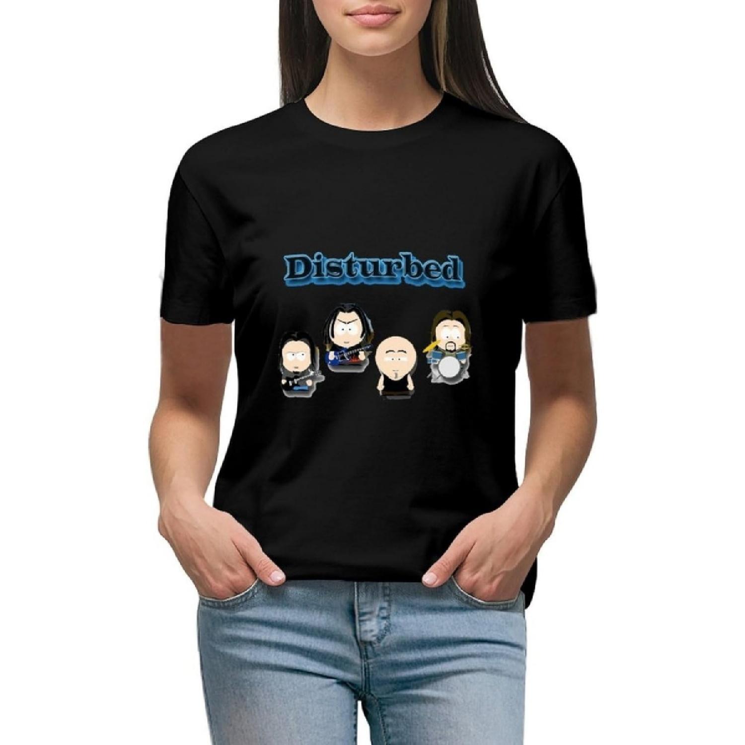 Muicepcfn T Shirts for Women Disturbed T-Shirt Summer Tops Short Sleeve T-Shirts XXXXXL разноцветный