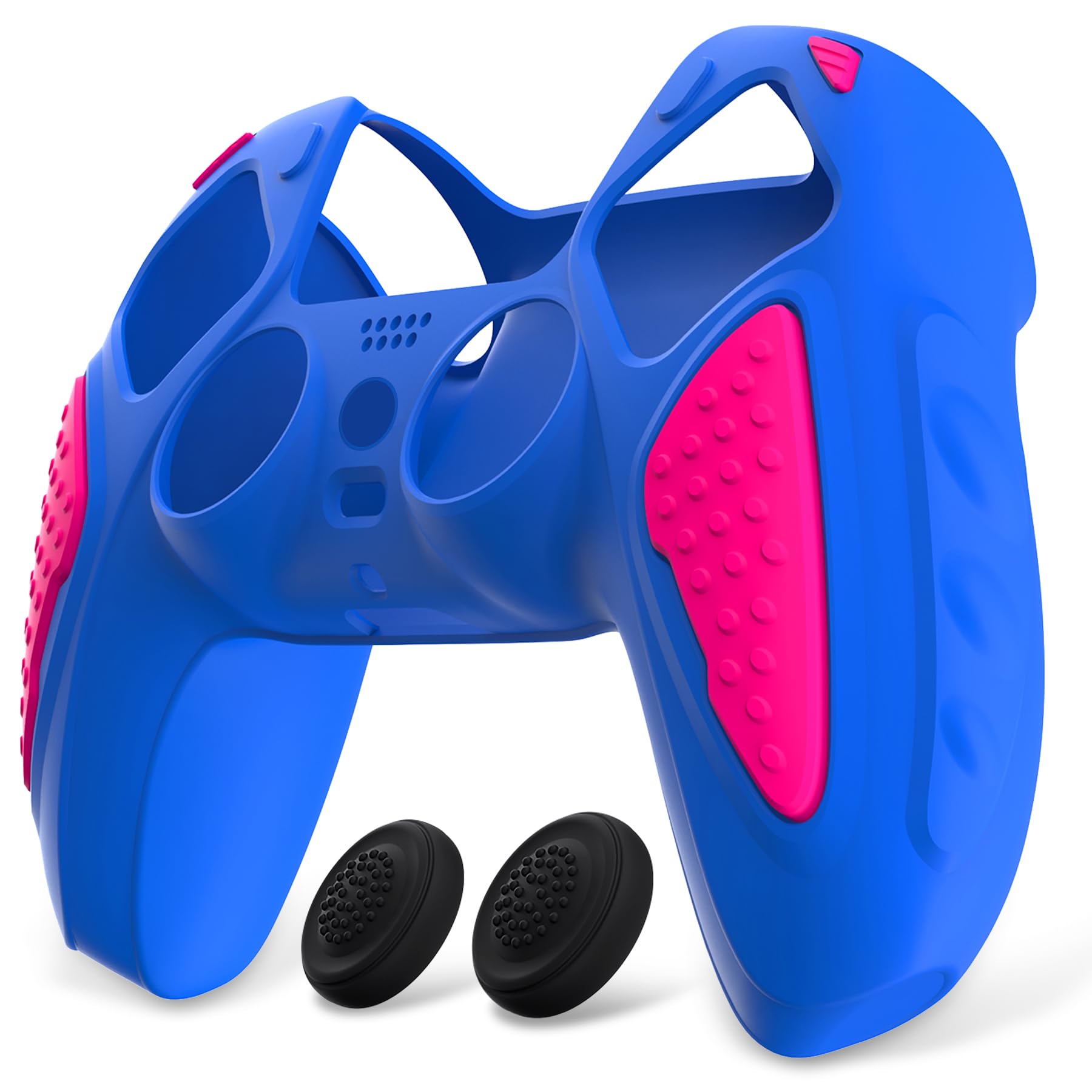 

Силіконовий чохол для контролера PlayVital ps5 силіконова шкіра ергономічний м який гумовий захисний чохол для ps5 з ковпачками для великих пальців Синій Яскравий контролер,