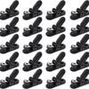 Y Hearing Aid Anti-Lost Rope with Alligator Clamp & Black Plastic Flip-Top Pacifier Clip