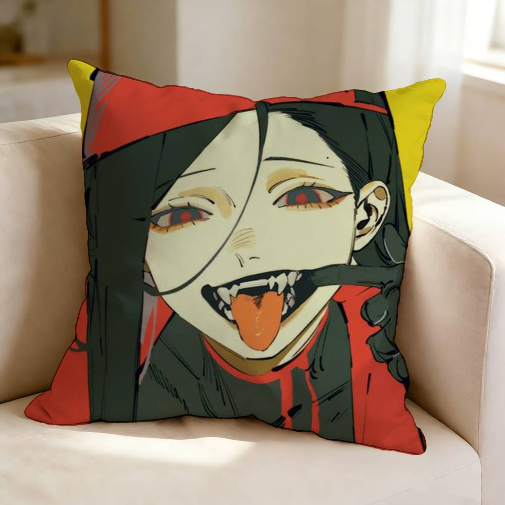Horror Game MMeat Girl YYi Xi Singer  Pillow Case Square DoubleSided Sofa Cushion Cover Bedroom Bedside Pillow