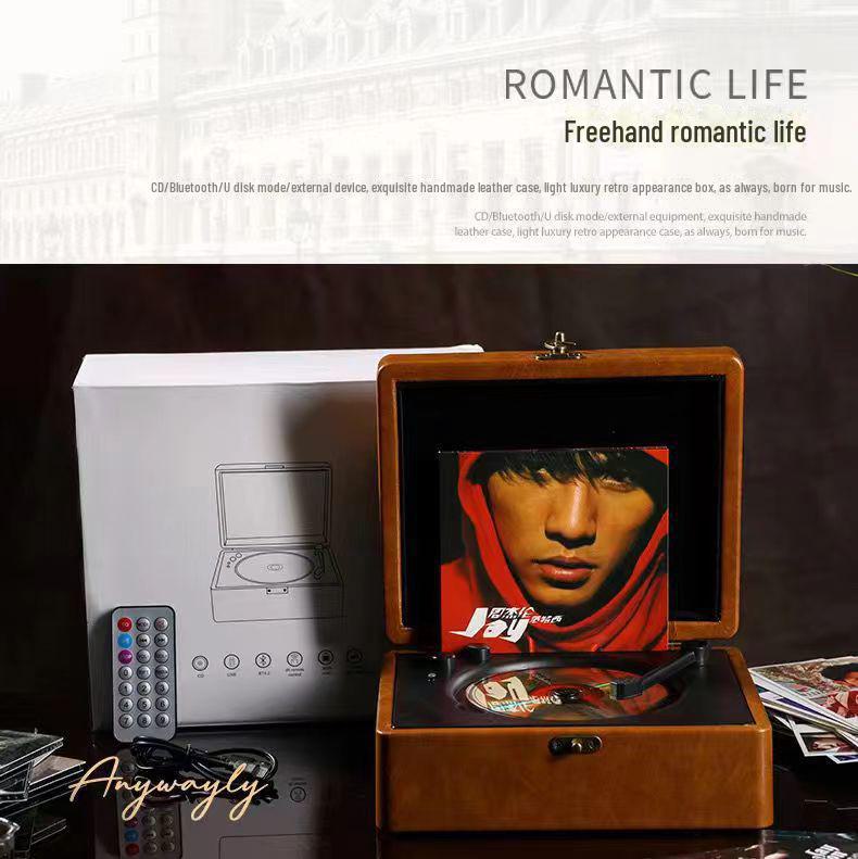 Retro Bluetooth CD Player & Stereo Speaker - Creative Gift Item