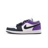 Air Jordan 1 Odporne na ścieranie Niskie Vintage Buty do koszykówki Unisex Czarne Fioletowe 553558-152(Team500-QD)