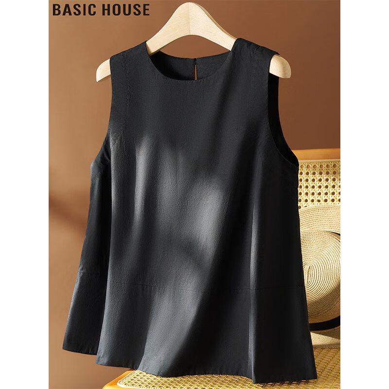 Basic House Women s Black Loose Sleeveless Tank Top M