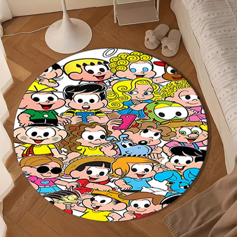 Friendship Monica Characters Round Rug for Livingroom,Bedroom, Palyroom, Chair Rug, Area rug, Circle Carpet, Large Size Decor Fan Christmas gift