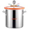 18.93 L Vacuum Chamber with Pump, 3.5 CFM 99 L/min, Single Stage Vacuum Pump, Stainless Steel Degassing Chamber Kit, Tempered Glass Lid, 1.5 M Hose,