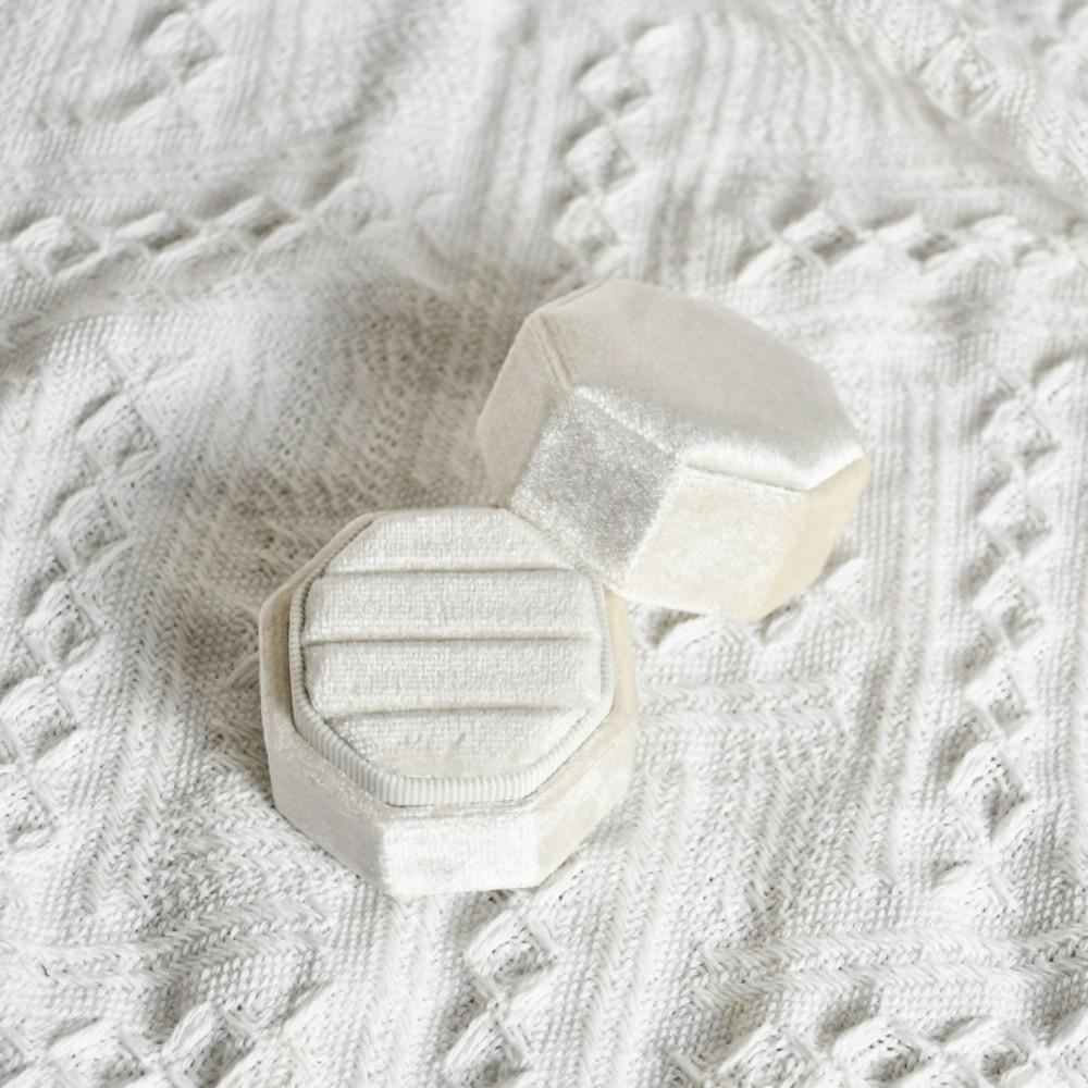 Dustproof Flannel Jewelry Case Elegant Gift Packaging Box Engagement Rings Storage Box for Couples