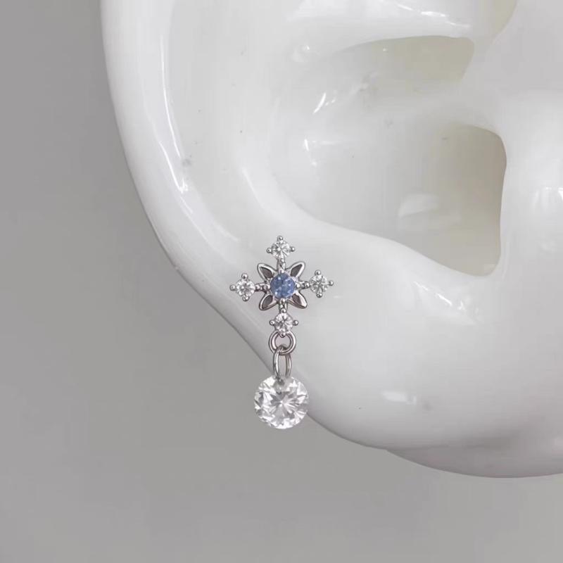 3 ks Vintage Křišťálové Zirkonové Náušnice s Křídly Pecky Luxusní Lesklé Náušnice Andělská Křídla Stříbrná Barva Náušnice Dámské Šperky Dárky