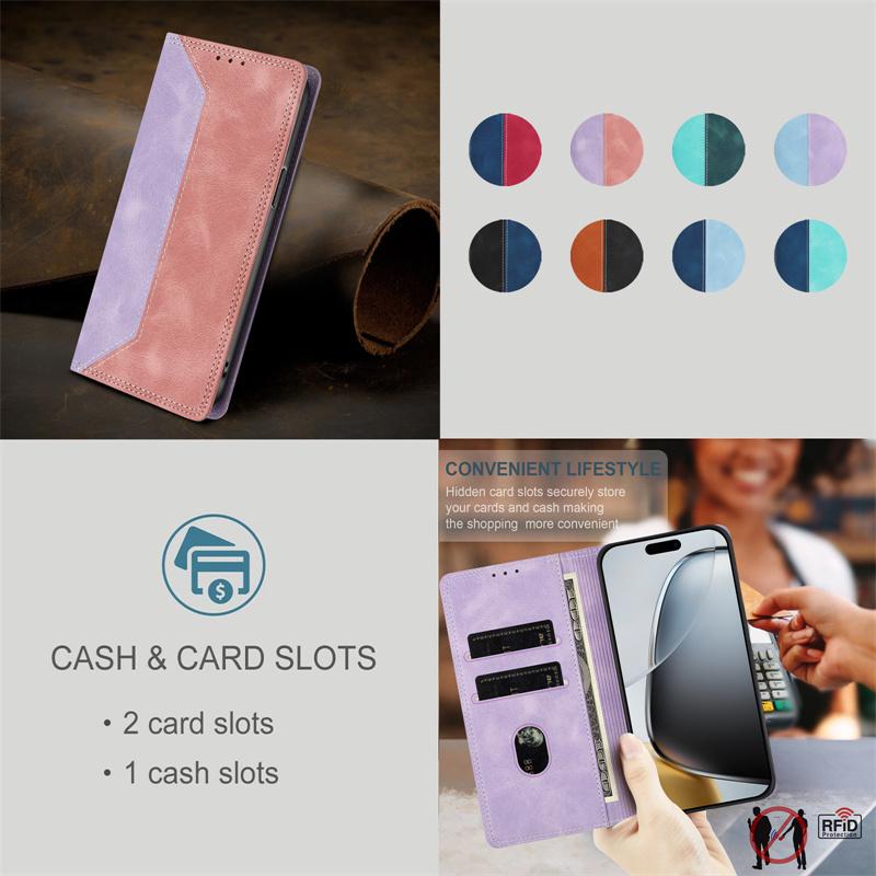 Fashion Magnetic Flip PU Leather Phone Case For Samsung Galaxy S26 Plus S25 Edge S24 FE S23 S22 S21 S20 Ultra S10 Wallet Card Holder Pocket Back Cover