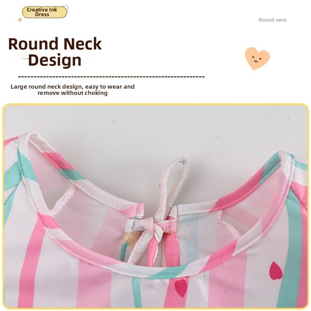 Anti-Pollution Long-Sleeved Apron Cute Kitchen Aprons New Canvas Coverall  Catering Use