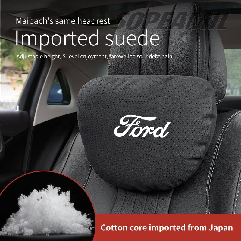 Car Headrest Neck Support Pillow Ford ST Ranger Fusion Mustang Kuga Fiesta EXPLORER EDGE Mondeo Focus Seat Lumbar Cushion Pillow
