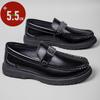 Mens Elevator Shoes Invisible 5.5cm Height Increasing Loafers Genuine Leather Business Casual Work Dress Shoes Comfortable Lift