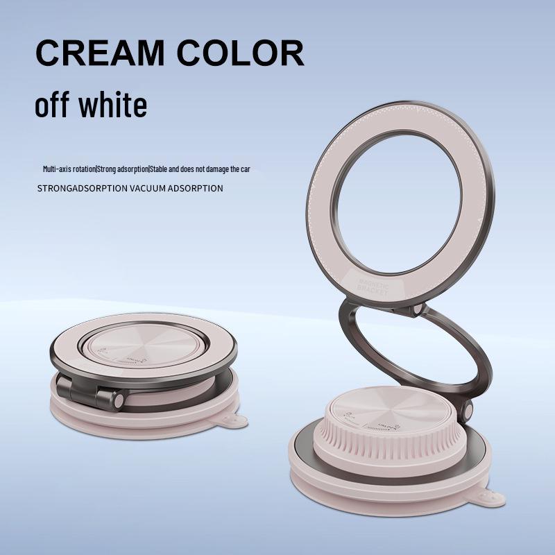 15W Magnetic Car Mount & Wireless Charger with Rotating Suction, Compatible with Apple 17