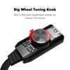 GS3 USB 2.0 External Sound Card Virtual 7.1 Channel Sound Card Adapter Plug and Play with Hdphone Microphone  s Volume Control   Mic Games Sound
