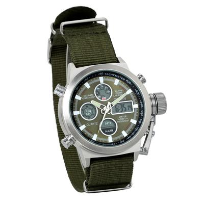 JewelryWe Analog Digital Japanese Kuotsu 3ATM Waterproof Men's Watch, Display, Display, Watch, Fashion, Unique, Multifunctional, Outdoor, Sports,