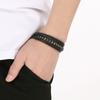 Kalen Stainless Steel Braided Leather Bracelet for Men Classic and Distinctive Cowhide Leather Bracelet Jewelry Rock Accessories