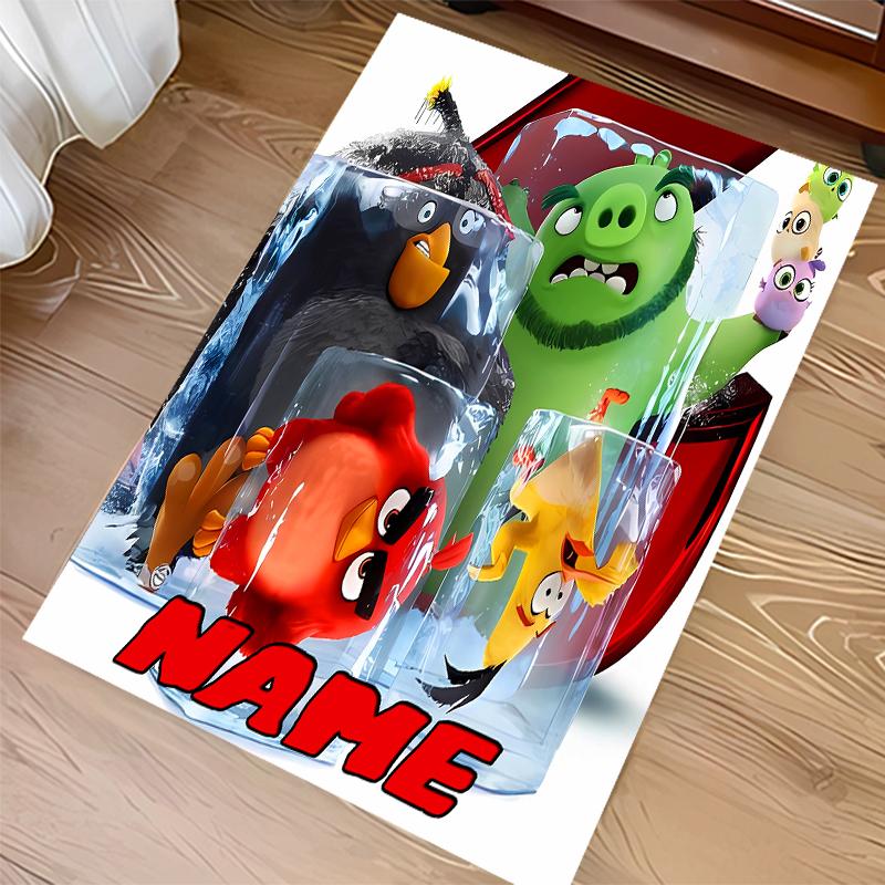 Custom personalization Angry Birds game Print Area Rug - Soft, Washable Non-Slip Indoor Mat,Living Room,Home&Office Decorative Rug