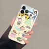 Cute Crayons Shinchans Case for iPhone 17 Pro Max Air 15 XR 13 Pro 14 Plus 12 Mini 11 16 XS Max 7 8 Soft Phone Cover
