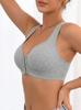 Drahtloser Push-Up Sport-BH mit Frontverschluss für Damen